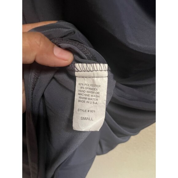 41 Hawthorn Draped Front Dress - Small - Gray colo Polyester & Spandex Blend Mad - Picture 2 of 8